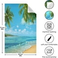 thumbnail image 1 of SKYSONIC Beach Plam Tree Kitchen Dish Towel Set of 1, Super Absorbent Soft Drying Cloth Tea Bar Towels, 28 x 18 Inch, 1 of 7