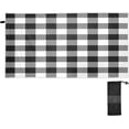 thumbnail image 1 of SKYSONIC Beach Towels 30"x60", Tartan White Black Plaid Camping Towels Sand Free Beach Towel, Large Beach Towels Quick Dry Bath Travel Towels Pool Yoga Beach Mat for Men Women, 1 of 7