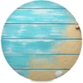 thumbnail image 1 of SKYSONIC Beautiful Blue Beach Shell Round Placemats for Dining Table Non-Slip Heat-Resistant Polyester Table Mats Set of 1 Washable Table Mats for Kitchen Dining Table Decoration (890), 1 of 7