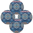 thumbnail image 1 of SKYSONIC Beautiful Mandala Round Placemats for Dining Table Non-Slip Heat-Resistant Polyester Table Mats Set of 4 Washable Table Mats for Kitchen Dining Table Decoration (511), 1 of 5