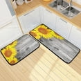 thumbnail image 1 of SKYSONIC Beautiful Sunflowers Kitchen Mats and Rugs Old Wooden Table Floor Runner Area Rug Washable Carpet Perfect for Living Room Bedroom Entryway,19.7"x27.6"+19.7"x47.2", 1 of 7