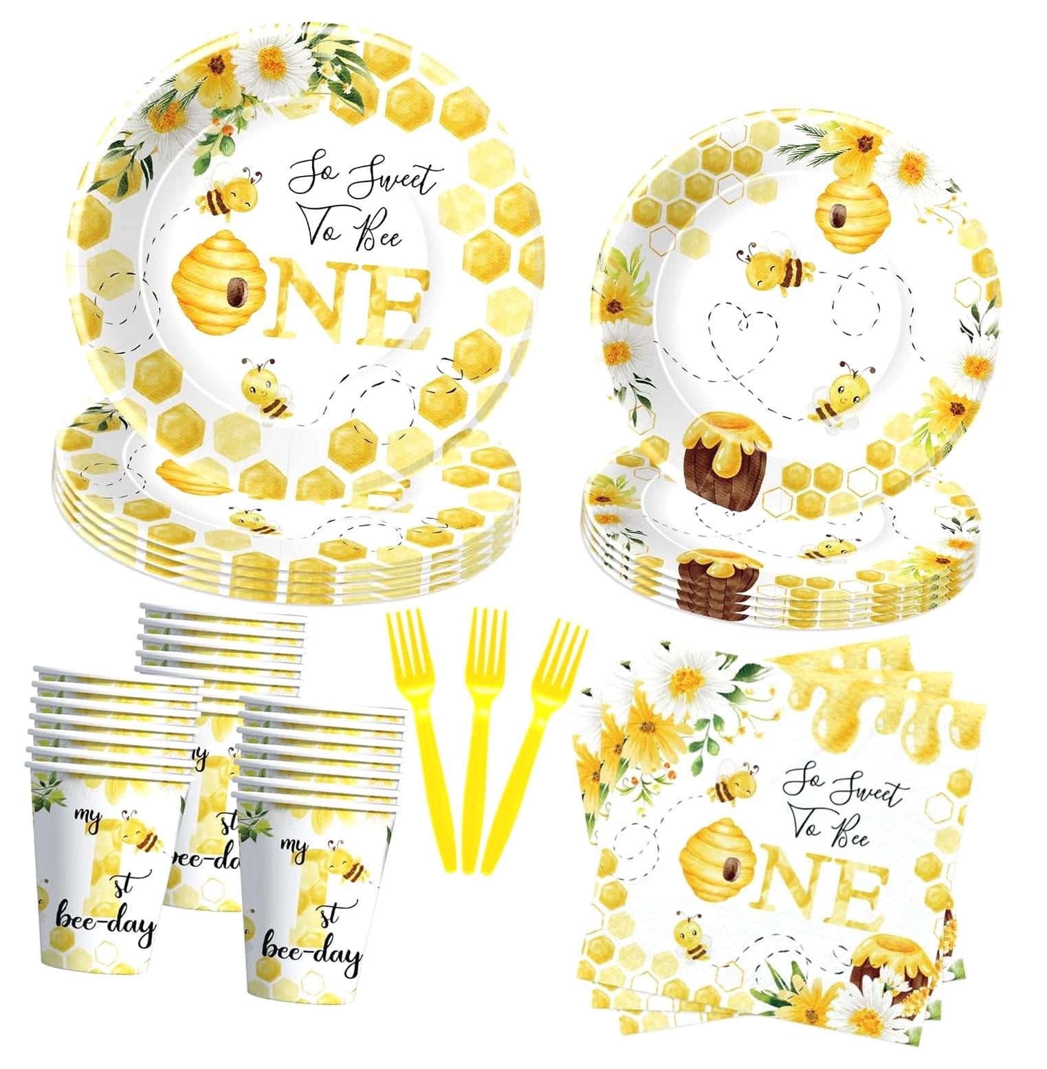 SKYSONIC Bee Themed 1st Birthday Party Kit - Includes Decorations ...