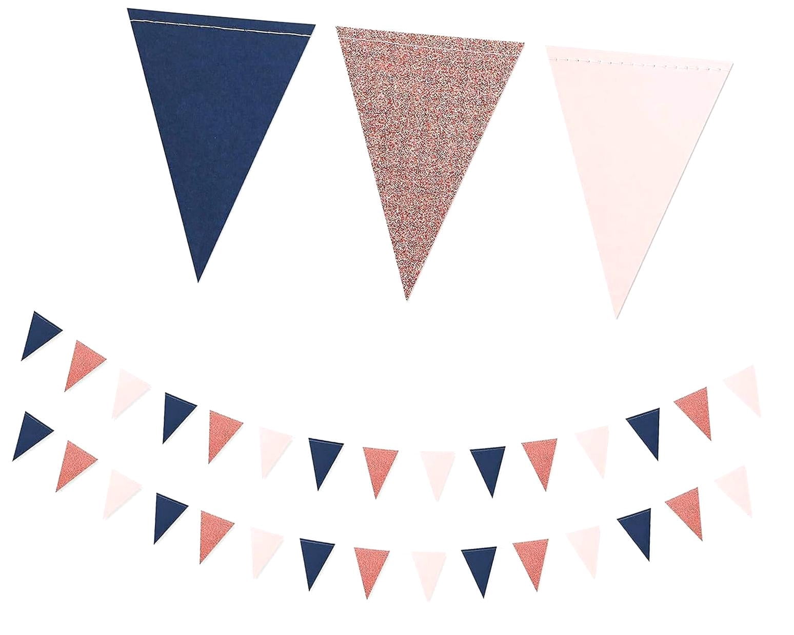 SKYSONIC Black White Silver Pennant Banner, 2 Pack Glitter Sprinkles ...