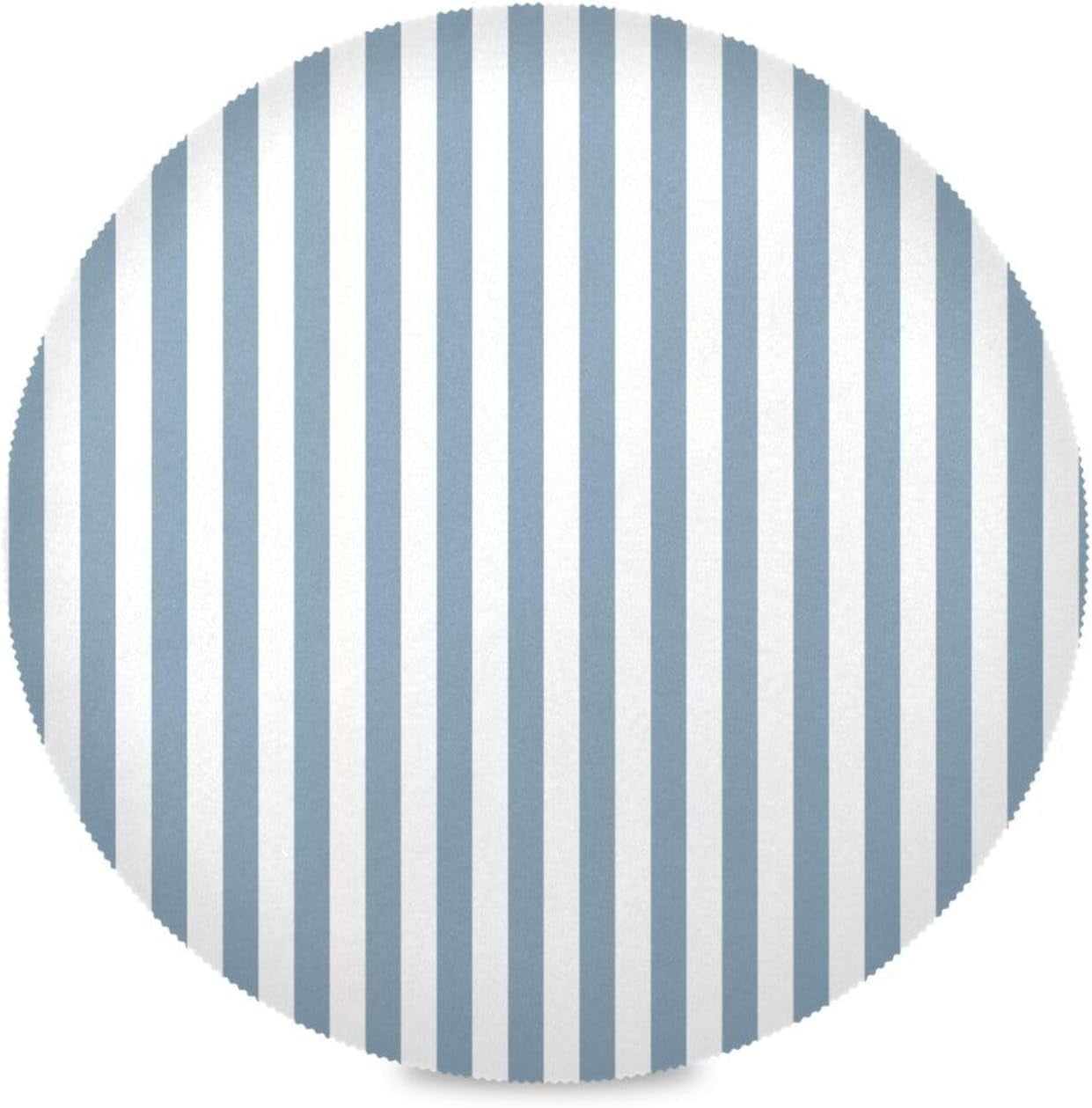 SKYSONIC Blue White Stripes Round Placemats Washable Placemats NonSlip