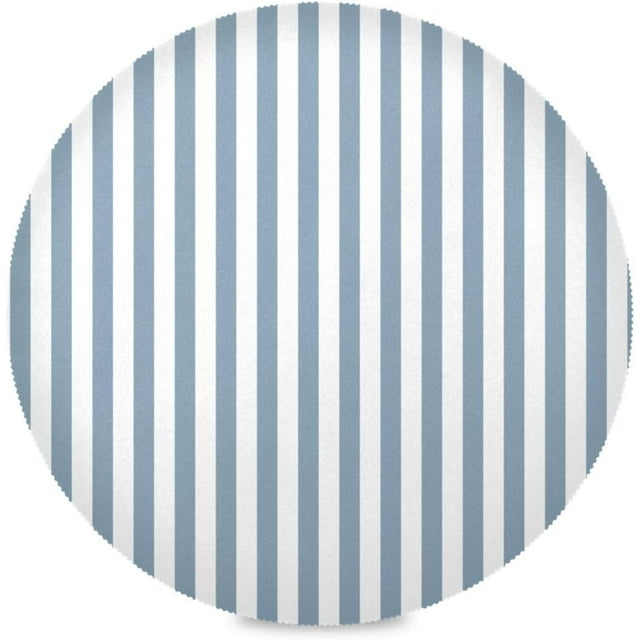 SKYSONIC Blue White Stripes Round Placemats Washable Placemats NonSlip