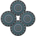 thumbnail image 1 of SKYSONIC Bohemia Mandala Round Placemats for Dining Table Non-Slip Heat-Resistant Polyester Table Mats Set of 4 Washable Table Mats for Kitchen Dining Table Decoration (563), 1 of 5