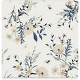 thumbnail image 1 of SKYSONIC Botanical Motifs Printed Square Ceramic Coaster for Drinks with Cork Base for Coffee Cups Place Mats for Home Decor Set of 6 Pieces, 1 of 4