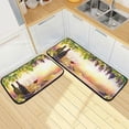 thumbnail image 1 of SKYSONIC Bottles Wineglasses Kitchen Rugs 2 Pieces, Grapes Sunset Floor Mat Room Area Rug Washable Carpet Perfect for Living Room Bedroom Entryway, 1 of 7