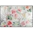 thumbnail image 1 of SKYSONIC Bouquet Roses Watercolor Graphic Area Rug Pad - 31 x 20 inch - 100% Light Weight Polyester Fabric for Living - Bedroom, 1 of 6