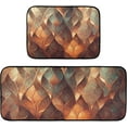 thumbnail image 1 of SKYSONIC Bronze Leaf Kitchen Mat 2 Pcs Set Anti Fatigue Cushioned Waterproof Non Slip Comfort Standing Padded Floor Mats Rugs, 1 of 7