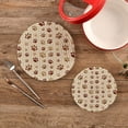 thumbnail image 1 of SKYSONIC Brown Golden Dog Paw Pot Holders Trivets, 2 Pcs Heat Resistant Trivets,Puppy Stripes Cotton Thread Weave Mats for Hot Pads Pans Pot Bowl Teapot for Kitchen Decor, 1 of 7