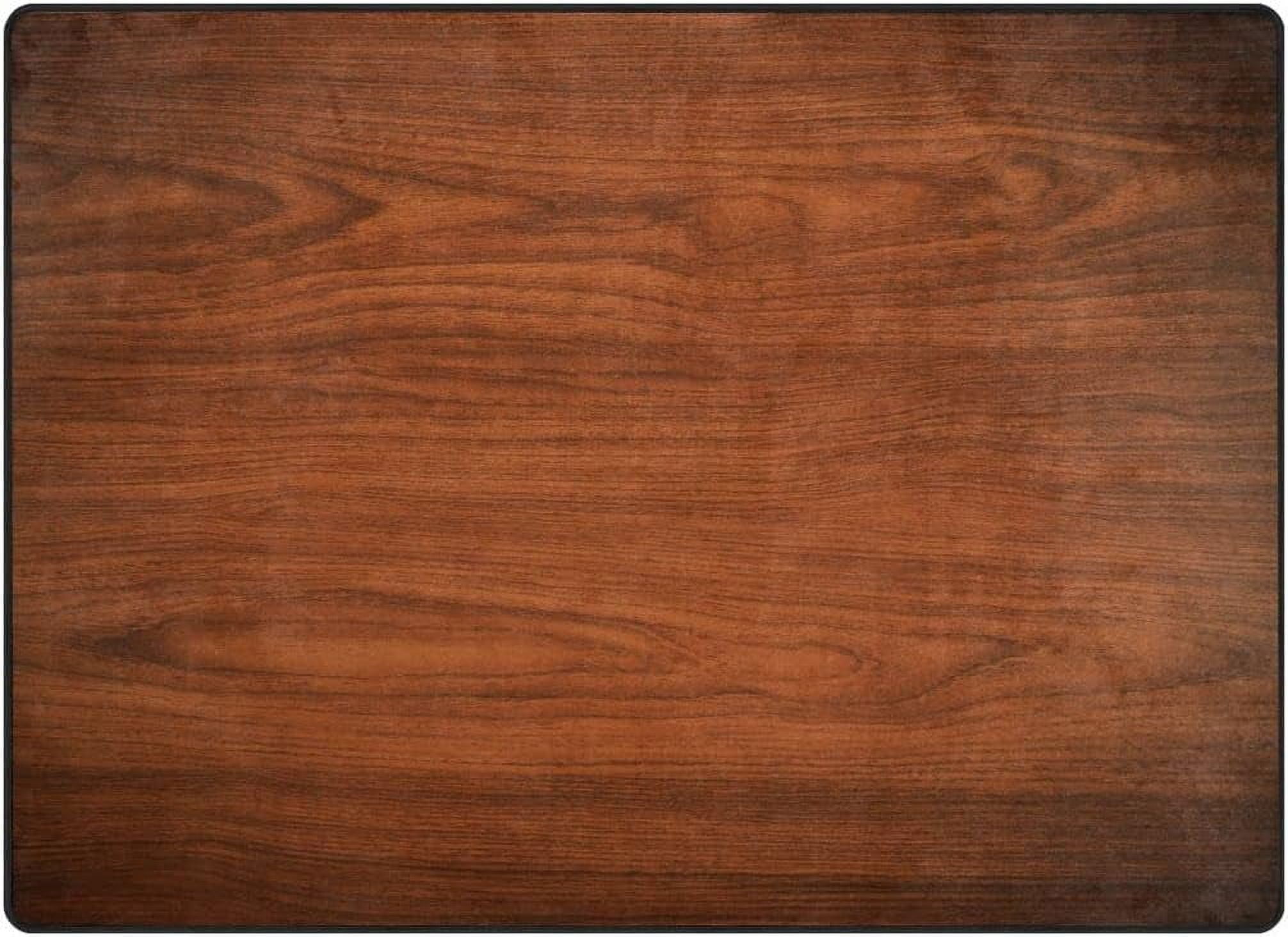 SKYSONIC Brown Pattern Wooden Board Area Rug 80"x58" Pet & Child