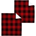thumbnail image 1 of SKYSONIC Buffalo Plaid Washcloths Set of 4, Highly Absorbent Soft Cotton Fingertip Towels for Bathroom, Kitchen, Gym, Spa, Home Decor 12 x 12 Inch, 1 of 7