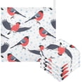 thumbnail image 1 of SKYSONIC Bullfinch and Snowflakes Baby Muslin Washcloths Face Towel, Winter Burp Cloths Cotton Wipes 5 PCS Infant Wash Cloth for Newborn Boys Girls 12"x12", 1 of 7