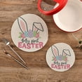 thumbnail image 1 of SKYSONIC Bunny Ears Eggs Pot Holders Trivets, 2 Pcs Heat Resistant Trivets,Happy Easter Cotton Thread Weave Mats for Hot Pads Pans Pot Bowl Teapot for Kitchen Decor, 1 of 7