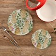 thumbnail image 1 of SKYSONIC Bunny Floral Greenery Pot Holders Trivets, 2 Pcs Heat Resistant Trivets,Spring Easter Cotton Thread Weave Mats for Hot Pads Pans Pot Bowl Teapot for Kitchen Decor, 1 of 7