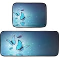 thumbnail image 1 of SKYSONIC Butterfly 2 Pieces Kitchen Rug Cushioned Anti-Fatigue Kitchen Rugs Set for Home Office Laundry,19.7" x 27.6"+19.7" x 47.2", 1 of 7