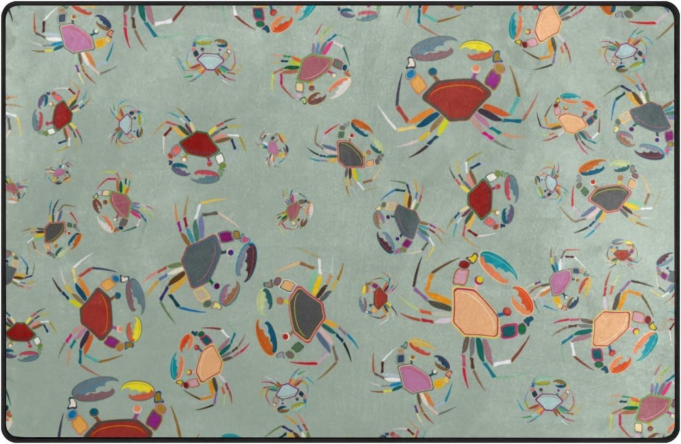SKYSONIC Cartoon Crabs Area Rug Pad - 31 x 20 inch - 100% Light Weight ...