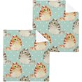 thumbnail image 1 of SKYSONIC Cat Cotton Washcloths Set of 4, Highly Absorbent Soft Fingertip Towel for Bathroom, Gym, Hotel and Spa, 12 x 12 Inch, 1 of 7