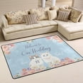 thumbnail image 1 of SKYSONIC Cat Wedding Non-Slip Area Rug, Valentine Fluffy Puss Floor Carpet for Indoor Front Porch,Living Room, Bedroom,Kitchen,72"x48", 1 of 5