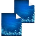 thumbnail image 1 of SKYSONIC Christmas Blue Snowflake Washcloths Set of 4, Highly Absorbent Soft Cotton Fingertip Towels for Bathroom, Kitchen, Gym, Spa, Home Decor, 12 x 12 Inch, 1 of 7