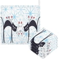 thumbnail image 1 of SKYSONIC Christmas Cats and Snow Flakes Baby Muslin Washcloths Face Towel, 3 PCS Cartoon Burp Cloths Cotton Wipes Infant Wash Cloth for Newborn Boys Girls 12"x12", 1 of 7