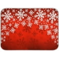 thumbnail image 1 of SKYSONIC Christmas Dish Drying Mat for Kitchen Counter,Snowflake Santa Xmas Tree Ultra Absorbent Reversible Microfiber Dishes Drying Rack Pad Heat-resistant Mats 16x18in, 1 of 7