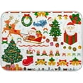 thumbnail image 1 of SKYSONIC Christmas Dish Drying Mat for Kitchen Counter,Snowflake Santa Xmas Tree Ultra Absorbent Reversible Microfiber Dishes Drying Rack Pad Heat-resistant Mats 16x18in, 1 of 7