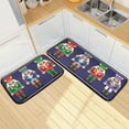 thumbnail image 1 of SKYSONIC Christmas Nutcrackers Kitchen Mats Set of 2 Winter Snow Anti Fatigue Floor Runner Rug Non Slip Comfort Mat 19.7x27.6 Inch + 19.7x47.2 Inch for Living Room Laundry Room Hallway, 1 of 7