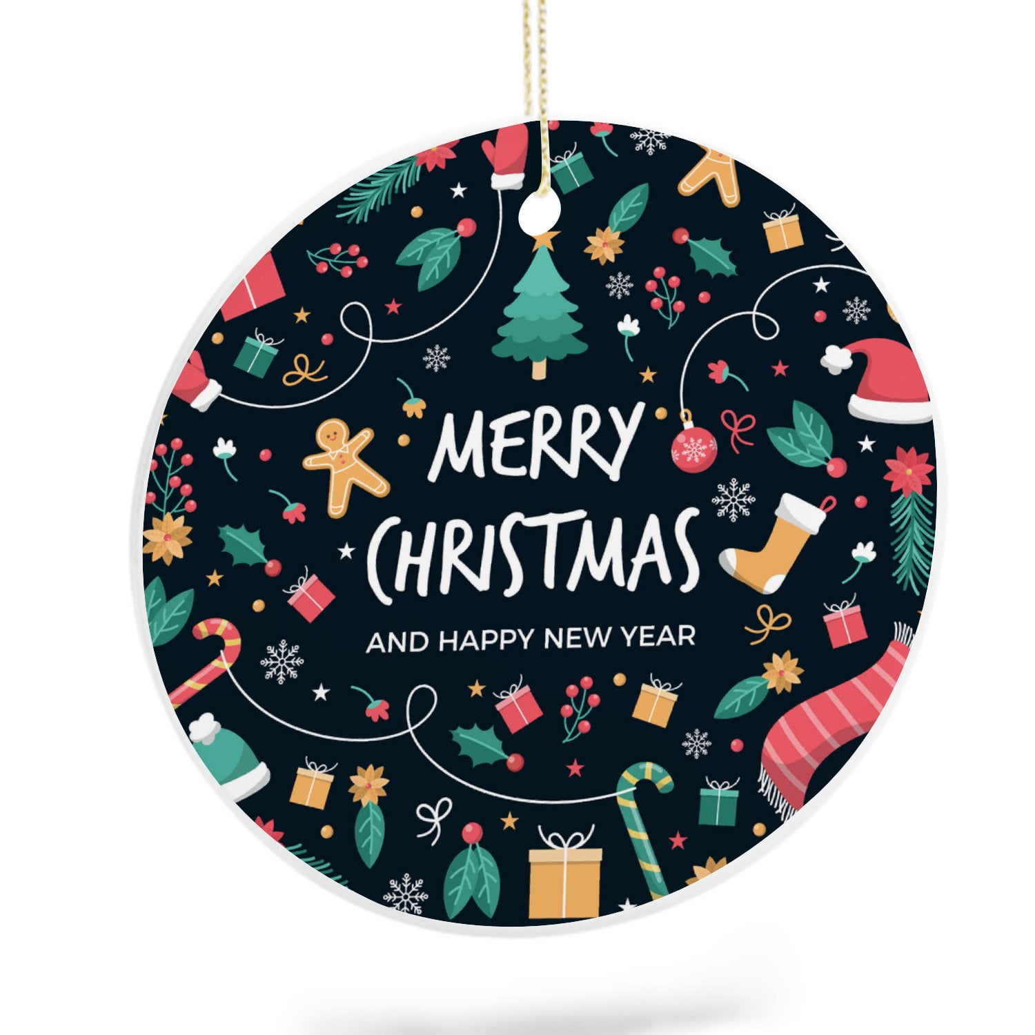 SKYSONIC Christmas Round Ornament,Christmas,DoubleSided Design 2.9