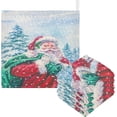 thumbnail image 1 of SKYSONIC Christmas Santa Claus Presents Baby Muslin Washcloths Face Towel, 3 PCS Winter Snow Burp Cloths Cotton Wipes Infant Wash Cloth for Newborn Boys Girls 12"x12", 1 of 7