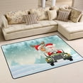 thumbnail image 1 of SKYSONIC Christmas Santa Reindeer Non-Slip Area Rug, Merry Xmas Floor Carpet Comfort Floor Mats Decor for Indoor Front Porch,Living Room, Bedroom,Kitchen,72"x48", 1 of 5