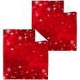 thumbnail image 1 of SKYSONIC Christmas Snowflake Red Cotton Washcloths Set of 2, Highly Absorbent Soft Fingertip Towel for Bathroom, Gym, Hotel and Spa, 12 x 12 Inch, 1 of 7