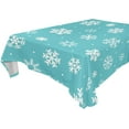 thumbnail image 1 of SKYSONIC Christmas Snowflake Tablecloth Waterproof Washable Polyester Square Table Cover Durable Tablecloth for Kitchen Dining Table Party Decor (60 X 90 Inch), 1 of 7