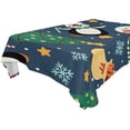 thumbnail image 1 of SKYSONIC Christmas Snowman Tablecloth Waterproof Washable Polyester Square Table Cover Durable Tablecloth for Kitchen Dining Table Party Decor (54 X 72 Inch), 1 of 7