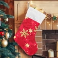 thumbnail image 1 of SKYSONIC Christmas Stocking Personalized Christmas Snowflake Large Candy Stocking Hanging Gift Xmas Stockings Decoration 1 PC for Family Holiday Party Ornaments Decor Fireplace, 1 of 7