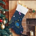 thumbnail image 1 of SKYSONIC Christmas Stocking Personalized Space Planet Large Candy Stocking Hanging Gift Xmas Stockings Decoration 1 PC for Family Holiday Party Ornaments Decor Fireplace, 1 of 7