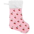 SKYSONIC Christmas Stockings Checkered Cherry Large Candy Stockings