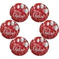 thumbnail image 1 of SKYSONIC Christmas Tree Round Placemats for Dining Table Non-Slip Heat-Resistant Polyester Table Mats Set of 6 Washable Table Mats for Kitchen Dining Table Decoration, 1 of 5