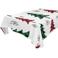 thumbnail image 1 of SKYSONIC Christmas Tree Tablecloth Waterproof Washable Polyester Square Table Cover Durable Tablecloth for Kitchen Dining Table Party Decor (54 X 72 Inch), 1 of 7