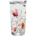 thumbnail image 1 of SKYSONIC Colorful Botanical 20 oz Tumbler Stainless Steel Vacuum Insulated Travel Tumbler with Straw and Lid, Durable Coffee Mug Drinking Cup, 1 of 7