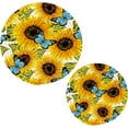 thumbnail image 1 of SKYSONIC Colorful Wild Sunflower Pot Holders Trivets, 2 Pcs Heat Resistant Trivets,Flying Butterfly Cotton Thread Weave Mats for Hot Pads Pans Pot Bowl Teapot for Kitchen Decor, 1 of 7