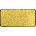 thumbnail image 1 of SKYSONIC Cool Sour Citrus Fruit Kitchen Mats Washable Long Floor Runner Rug Non-Slip Fatigue Area Rugs Lemon Slice Pattern Absorbent Doormat Cushioned,39x20 in, 1 of 7
