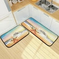thumbnail image 1 of SKYSONIC Cool Vacation Starfish Kitchen Mats and Rugs Sandy Beach Tropical Coast Floor Runner Area Rug Washable Carpet Perfect for Living Room Bedroom Entryway,19.7"x27.6"+19.7"x47.2", 1 of 7