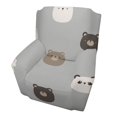 SKYSONIC Couch Covers Chair Cover, Pattern Cute Bear Head Stretch 1
