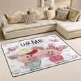 thumbnail image 1 of SKYSONIC Couple Cute Piglets Non-Slip Area Rug, Sweet Valentines Day Floor Carpet Comfort Floor Mats Decor for Indoor Front Porch,Living Room, Bedroom,Kitchen,72"x48", 1 of 5