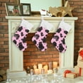 thumbnail image 1 of SKYSONIC Cow Print Christmas Stocking Personalized Large Candy Stocking Hanging Gift Xmas Stockings Decoration for Family Holiday Party Ornaments Decor Fireplace, 1 of 7