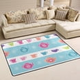 thumbnail image 1 of SKYSONIC Cups Tea Party Vintage Non-Slip Area Rug, Fall Autumn Floor Carpet Comfort Floor Mats Decor for Indoor Front Porch Living Room Bedroom Kitchen, 36"x24", 1 of 7