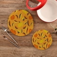 thumbnail image 1 of SKYSONIC Cute Autumn Pumpkin Pattern Trivet Pot Holders Pads, Set of 2 Leaves Pine Cone Pot Holder Heat Resistant Trivets Cotton Thread Weave Mats Kitchen Table Decor, 1 of 7