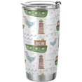 thumbnail image 1 of SKYSONIC Cute Boat & Gull 12 oz Stainless Steel Insulated Mug, Double Vacuum Insulated Travel Mug with Lid and Straw, 1 of 7